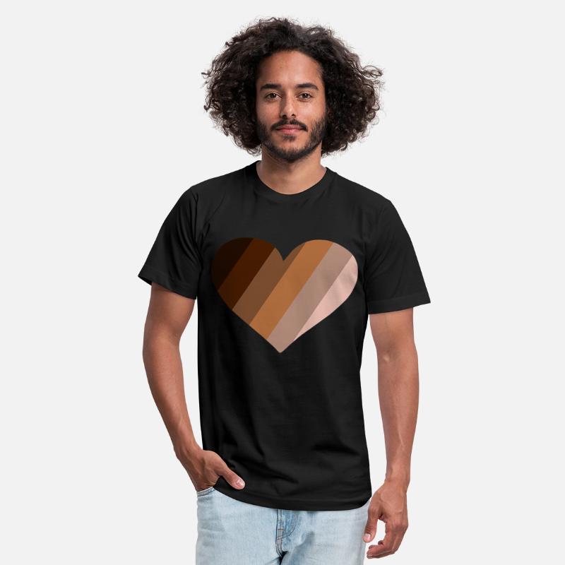 BLM Black Lives Matter Heart rainbow in shades of