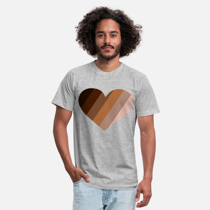 BLM Black Lives Matter Heart rainbow in shades of