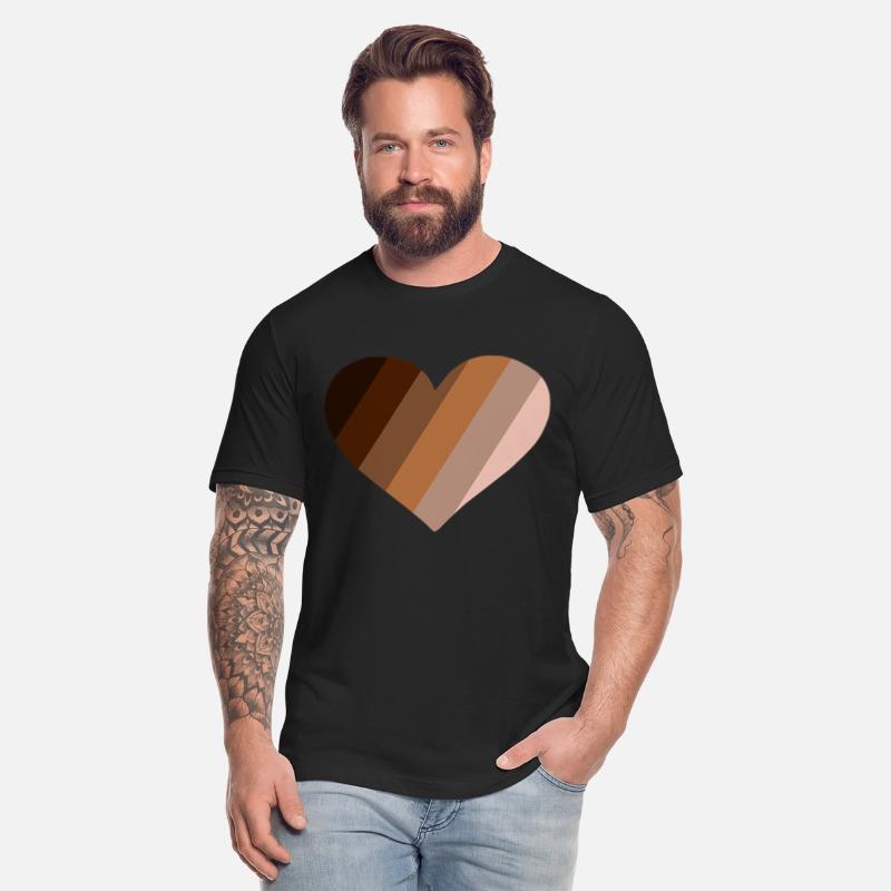 BLM Black Lives Matter Heart rainbow in shades of