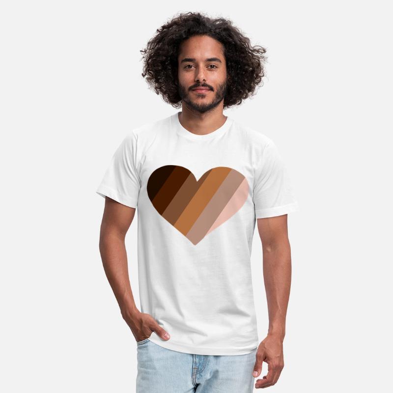 BLM Black Lives Matter Heart rainbow in shades of