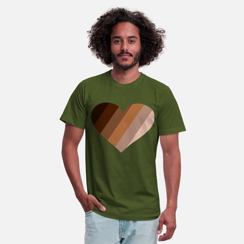 BLM Black Lives Matter Heart rainbow in shades of