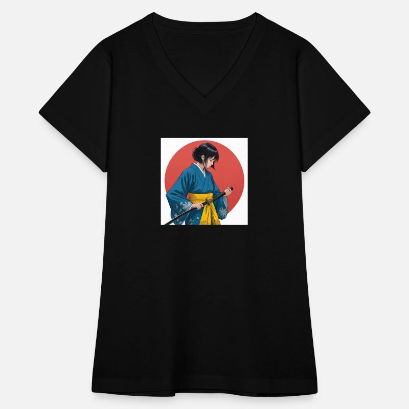 Blossom and Blade: Kimono-Clad Warrior Girl, Japan