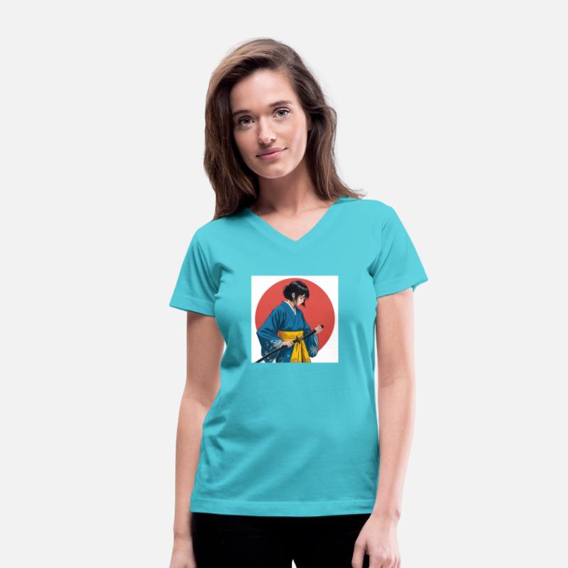 Blossom and Blade: Kimono-Clad Warrior Girl, Japan