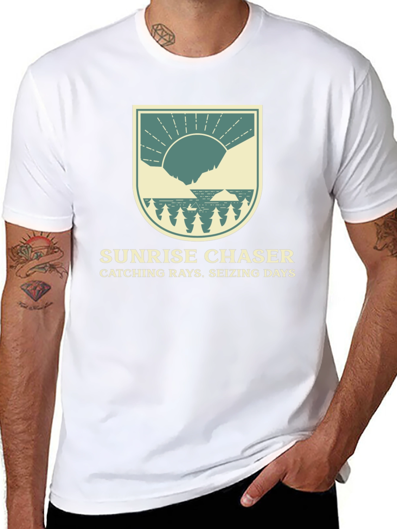 Sunrise Chaser Graphic Tee - Catching Rays Seizing Days