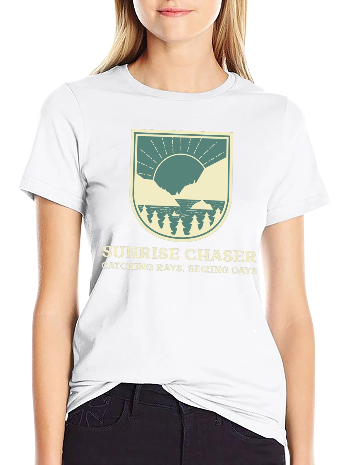 Sunrise Chaser Graphic Tee - Catching Rays Seizing Days
