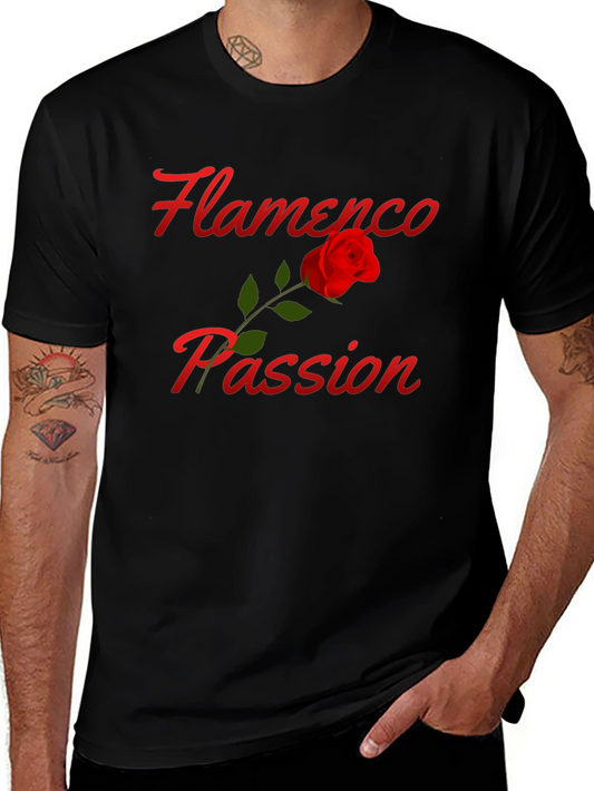 Flamenco Passion Rose T-Shirt - Stylish Graphic Tee