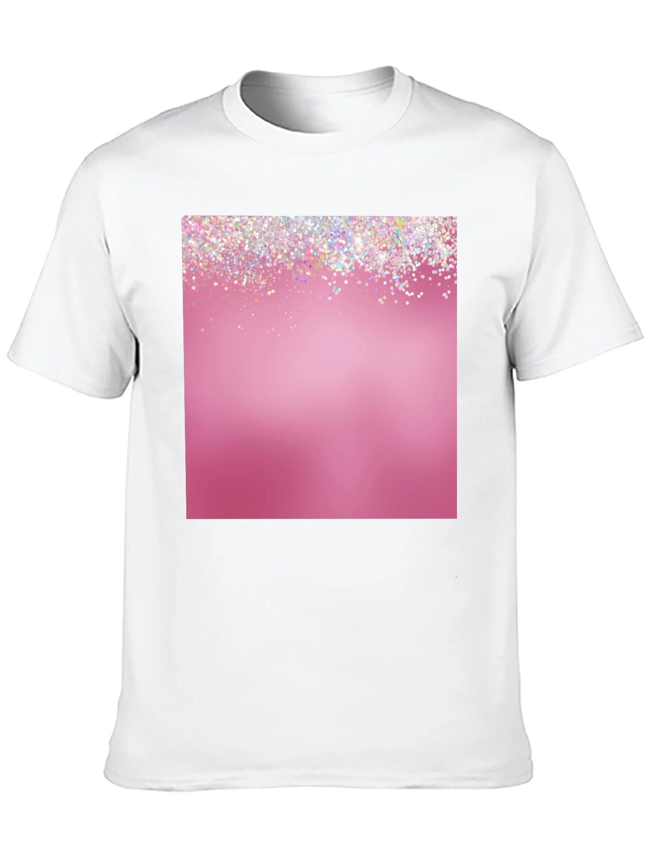 Glitter Pink Graphic Tee - Stylish Mens Casual Shirt