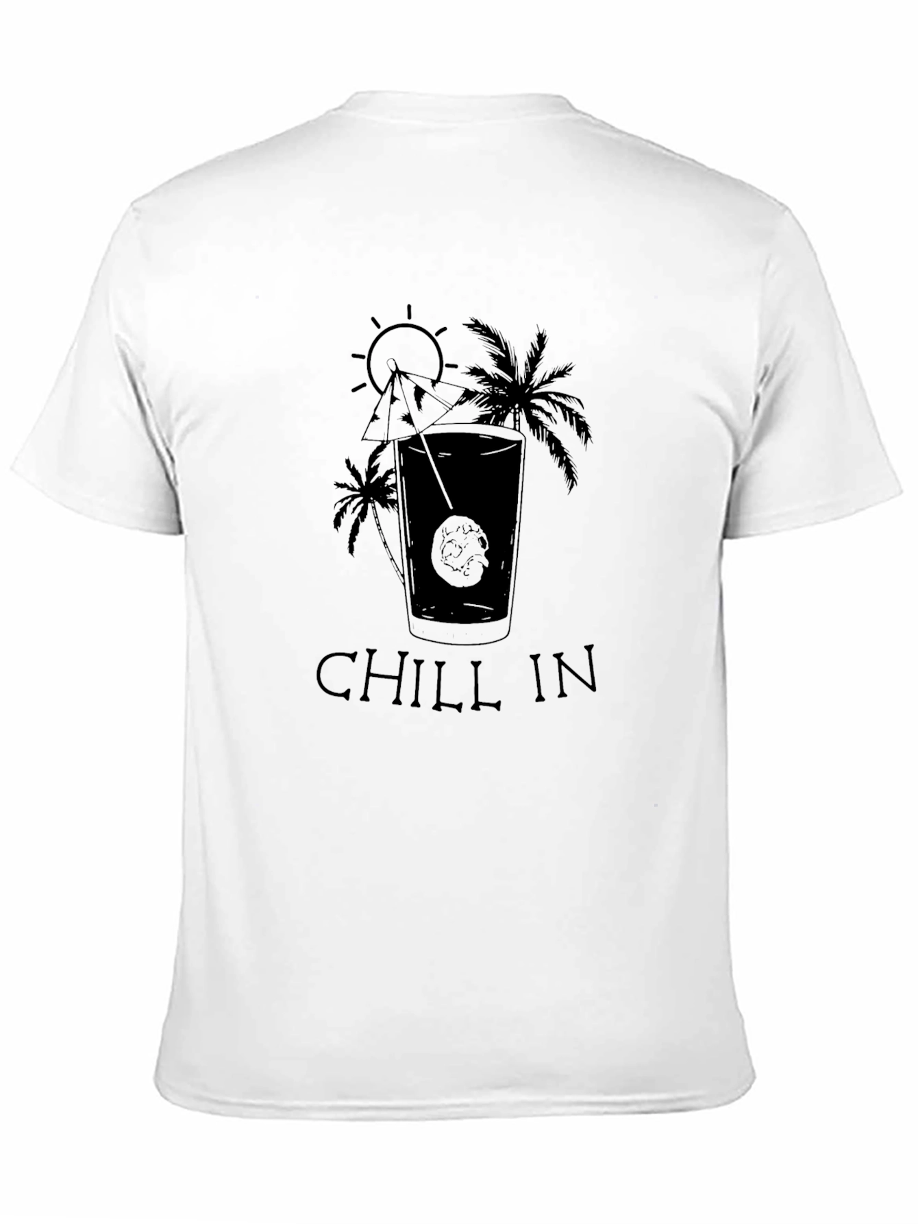 Chill In Paradise Graphic Tee - Black