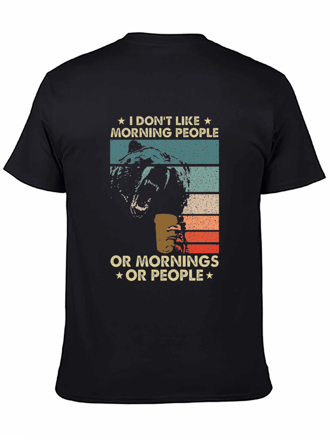 Funny I Dont Like Morning People Bear T-Shirt