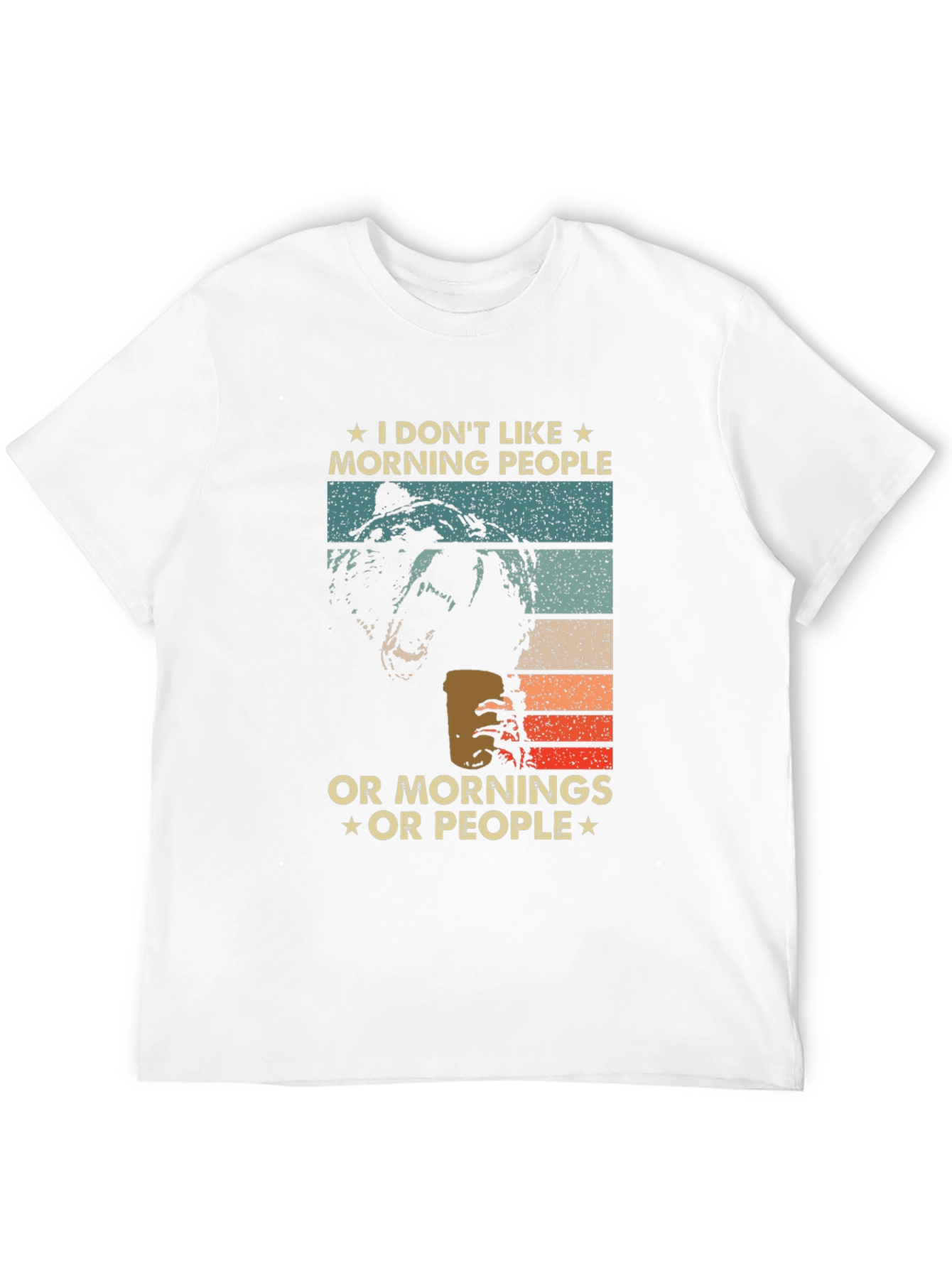 Funny I Dont Like Morning People Bear T-Shirt