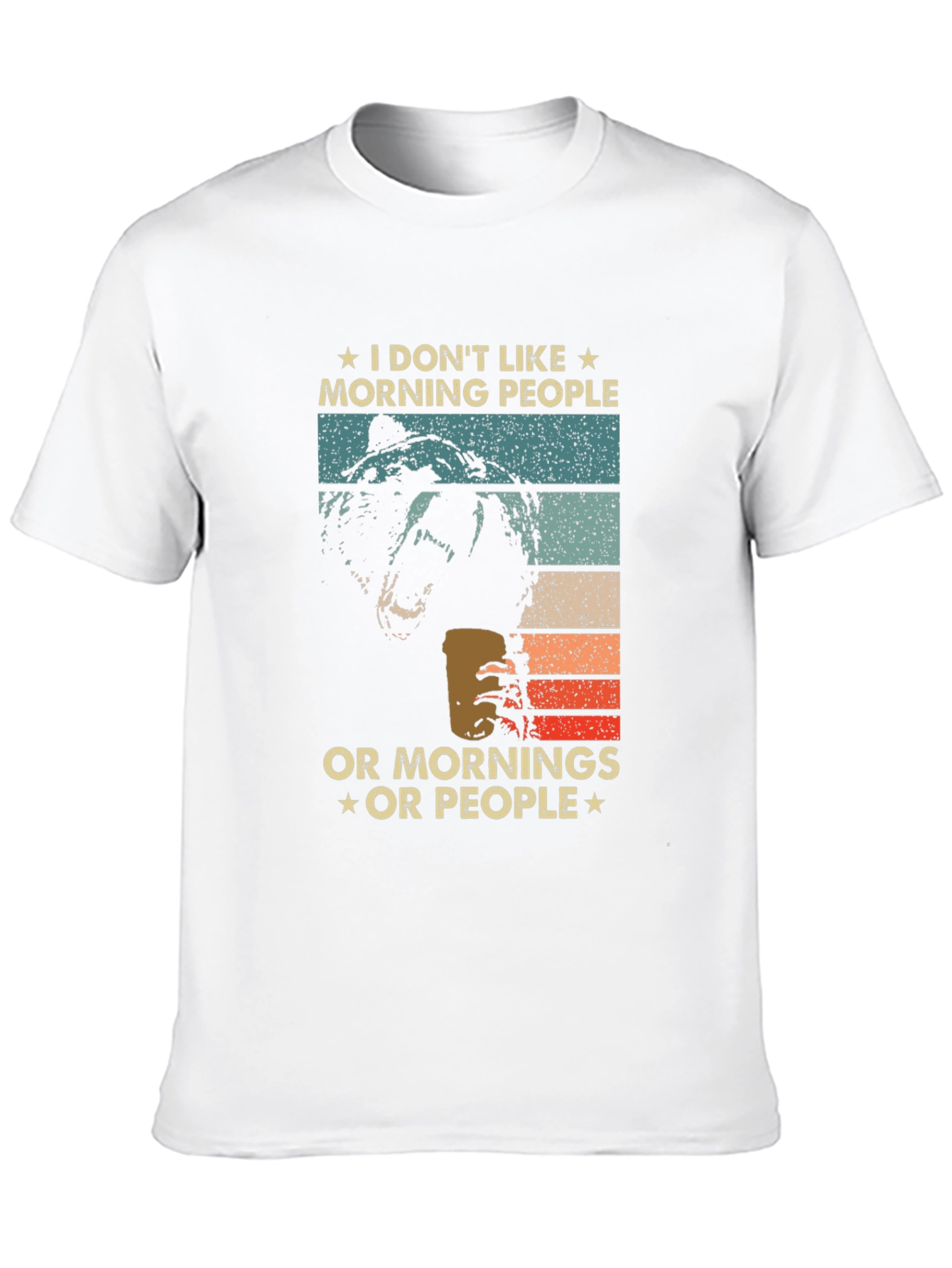 Funny I Dont Like Morning People Bear T-Shirt