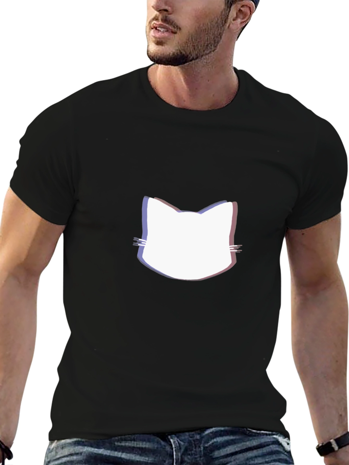 Cool Cat T-Shirt - Black Cotton Blend