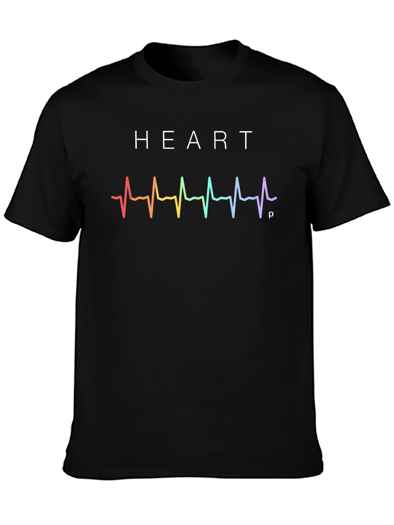 HEART Rainbow ECG Pulse T-Shirt