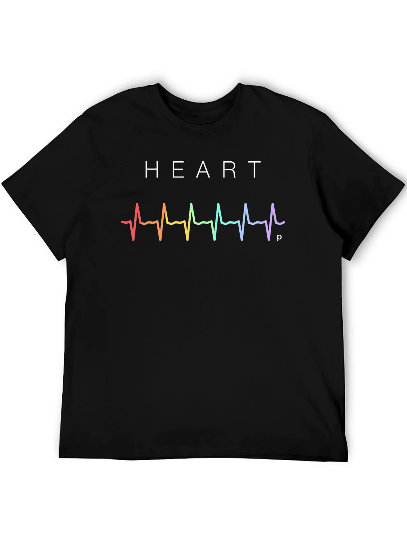 HEART Rainbow ECG Pulse T-Shirt