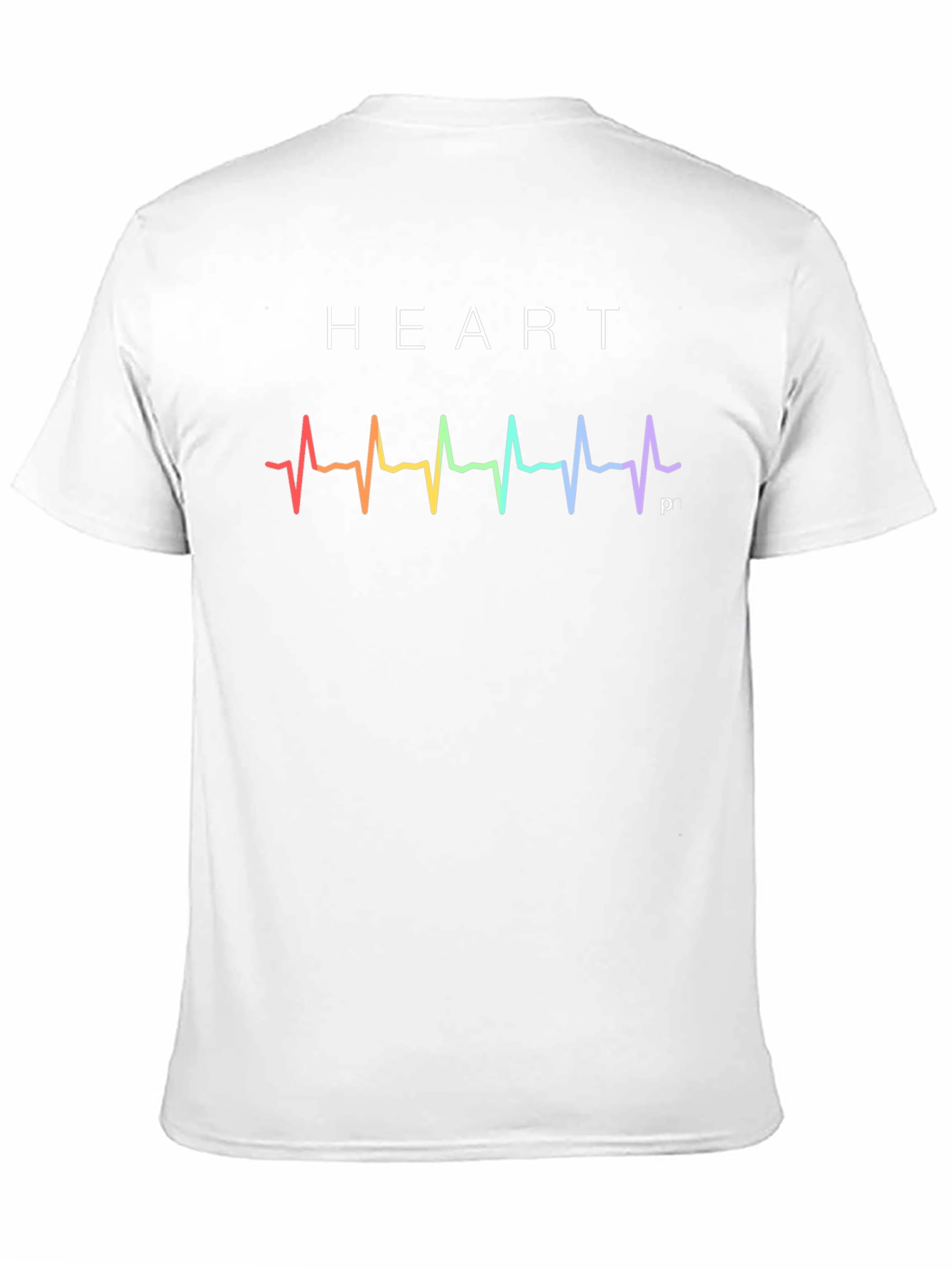 HEART Rainbow ECG Pulse T-Shirt