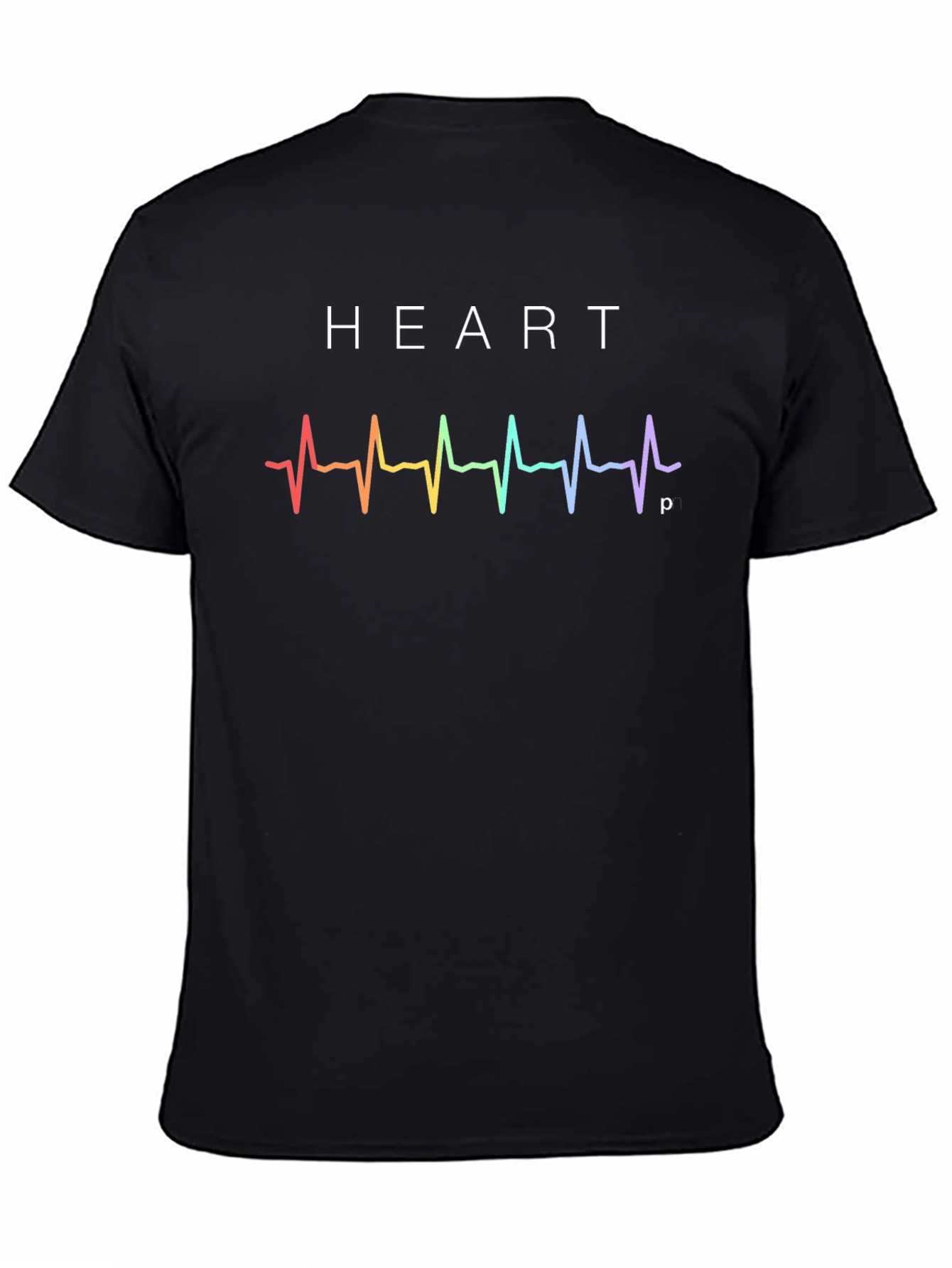 HEART Rainbow ECG Pulse T-Shirt