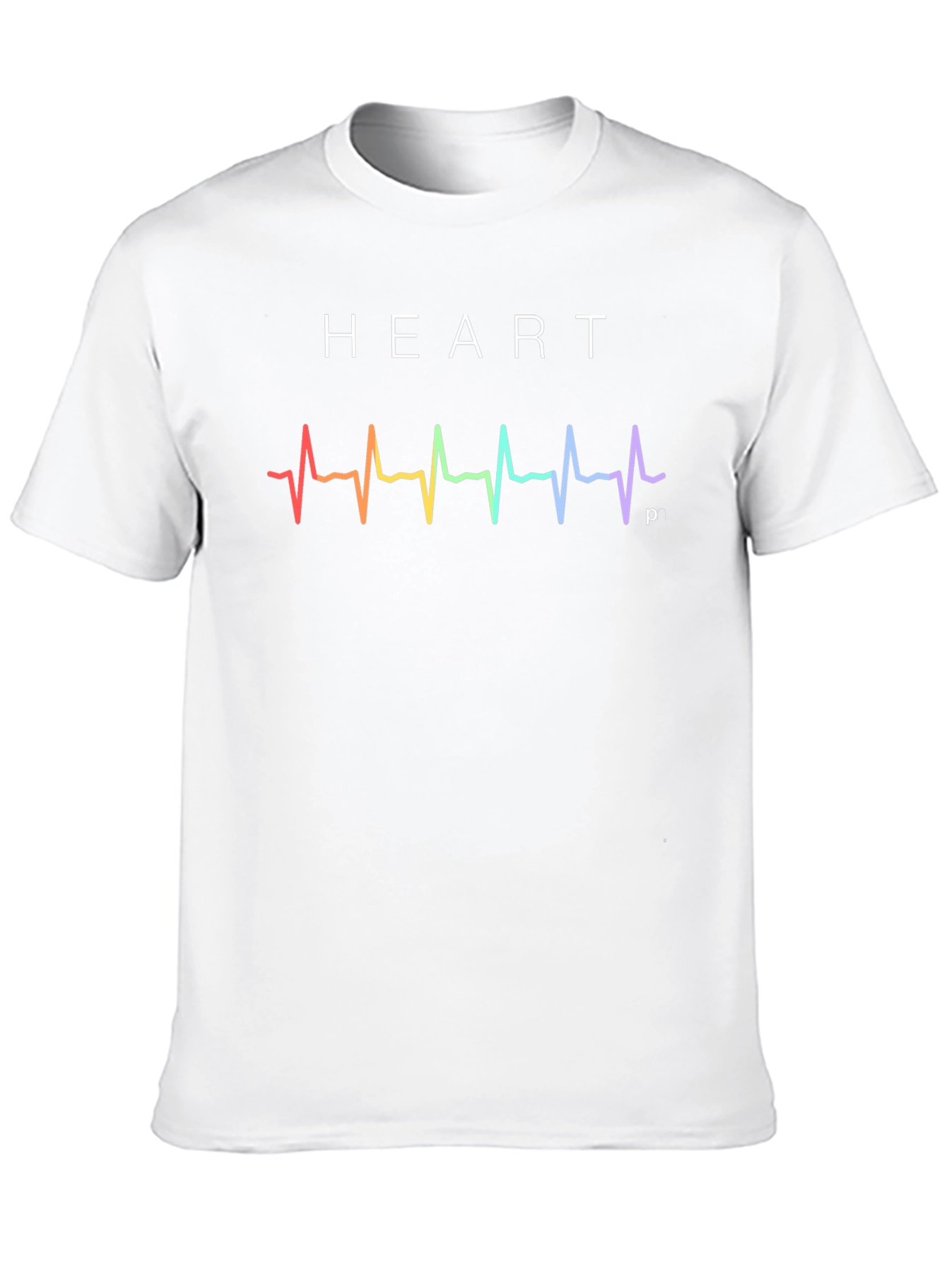 HEART Rainbow ECG Pulse T-Shirt