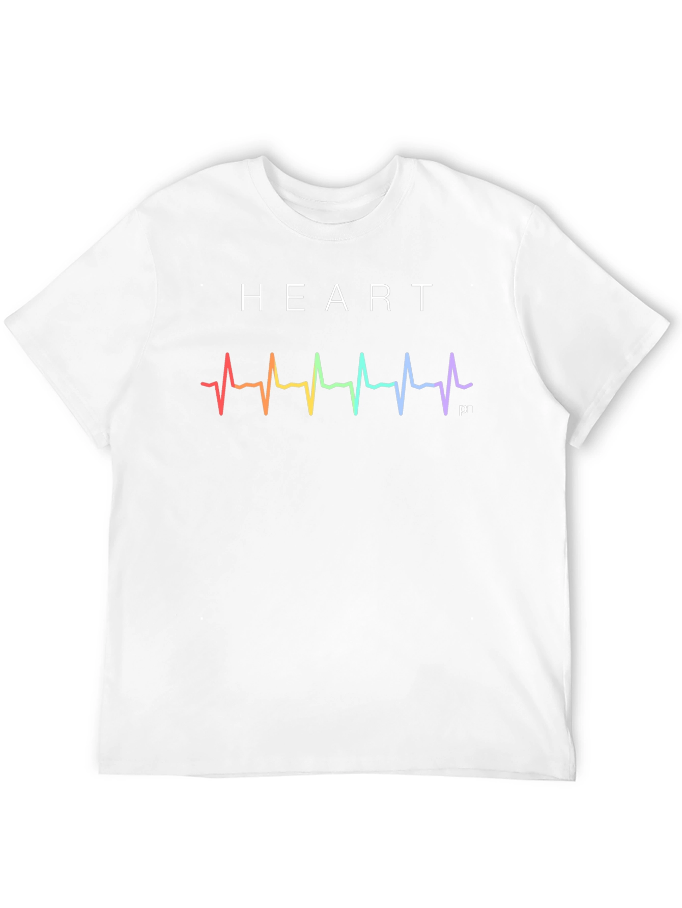 HEART Rainbow ECG Pulse T-Shirt