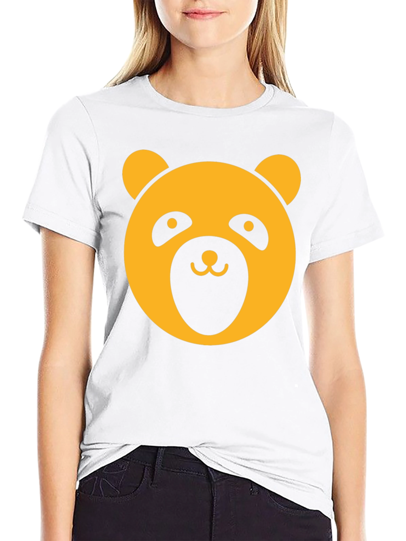 Panda Graphic Tee - Black Crew Neck T-Shirt