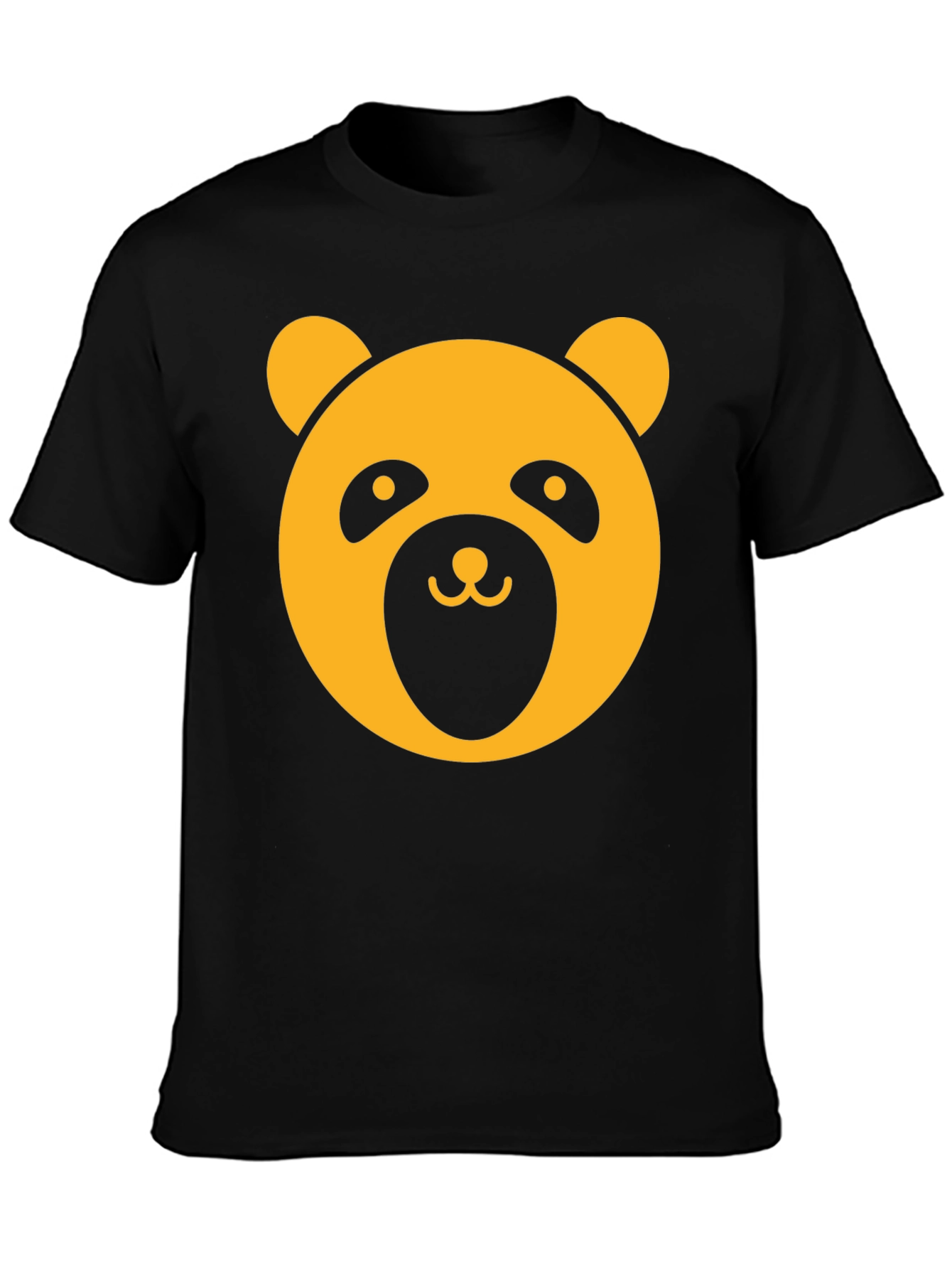 Panda Graphic Tee - Black Crew Neck T-Shirt