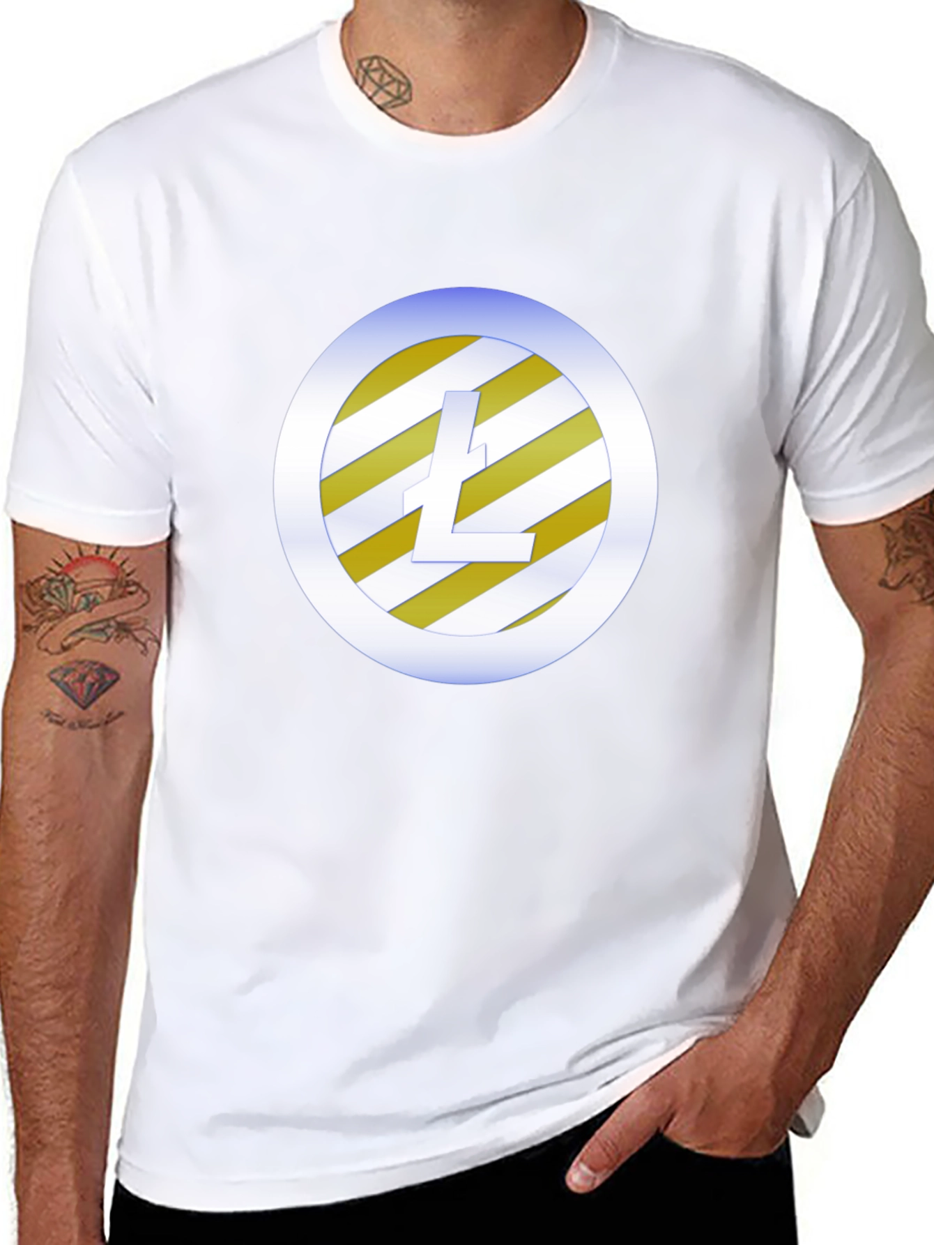 Litecoin Logo Black T-Shirt