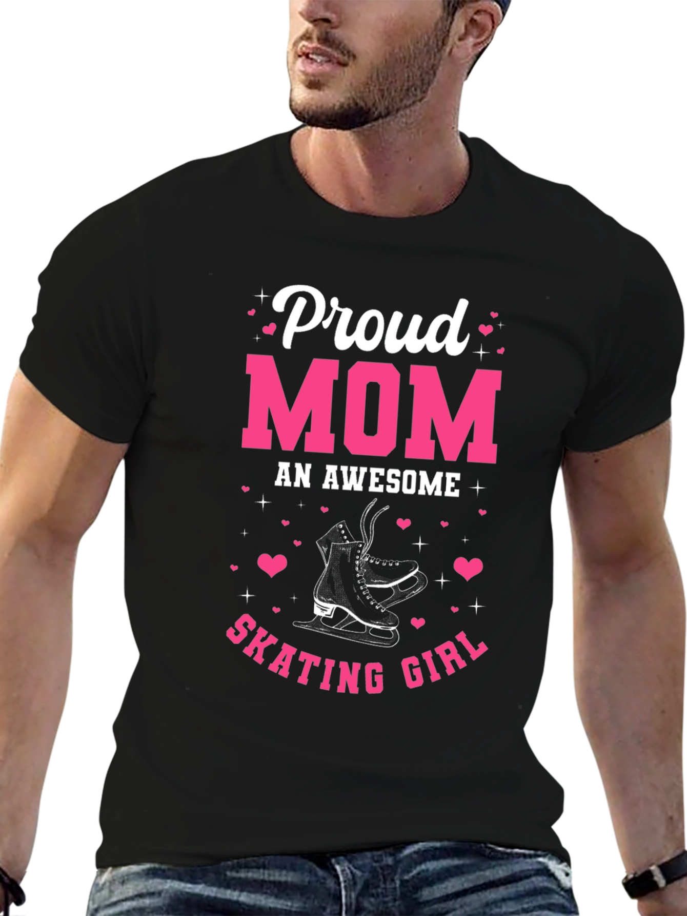 Proud Mom of Skating Girl Graphic T-Shirt
