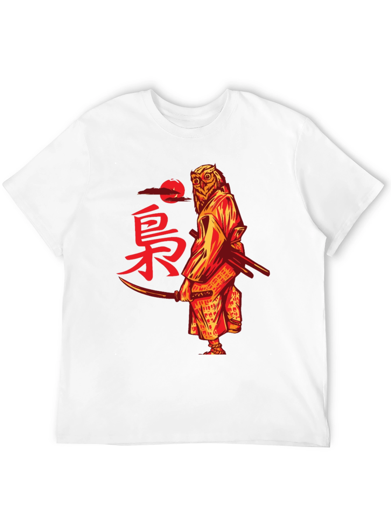 Owl Samurai Graphic T-Shirt - Unique Design