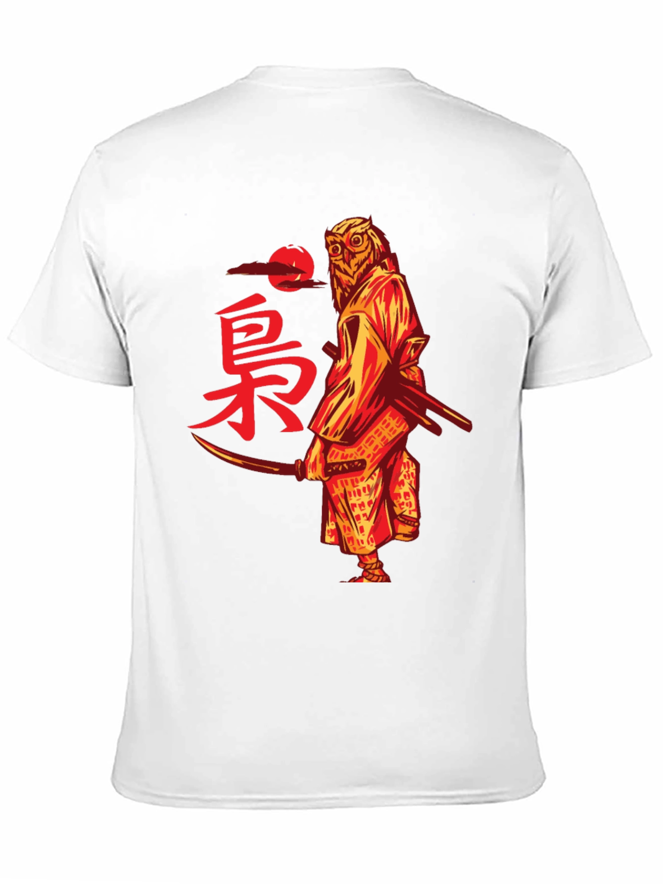 Owl Samurai Graphic T-Shirt - Unique Design