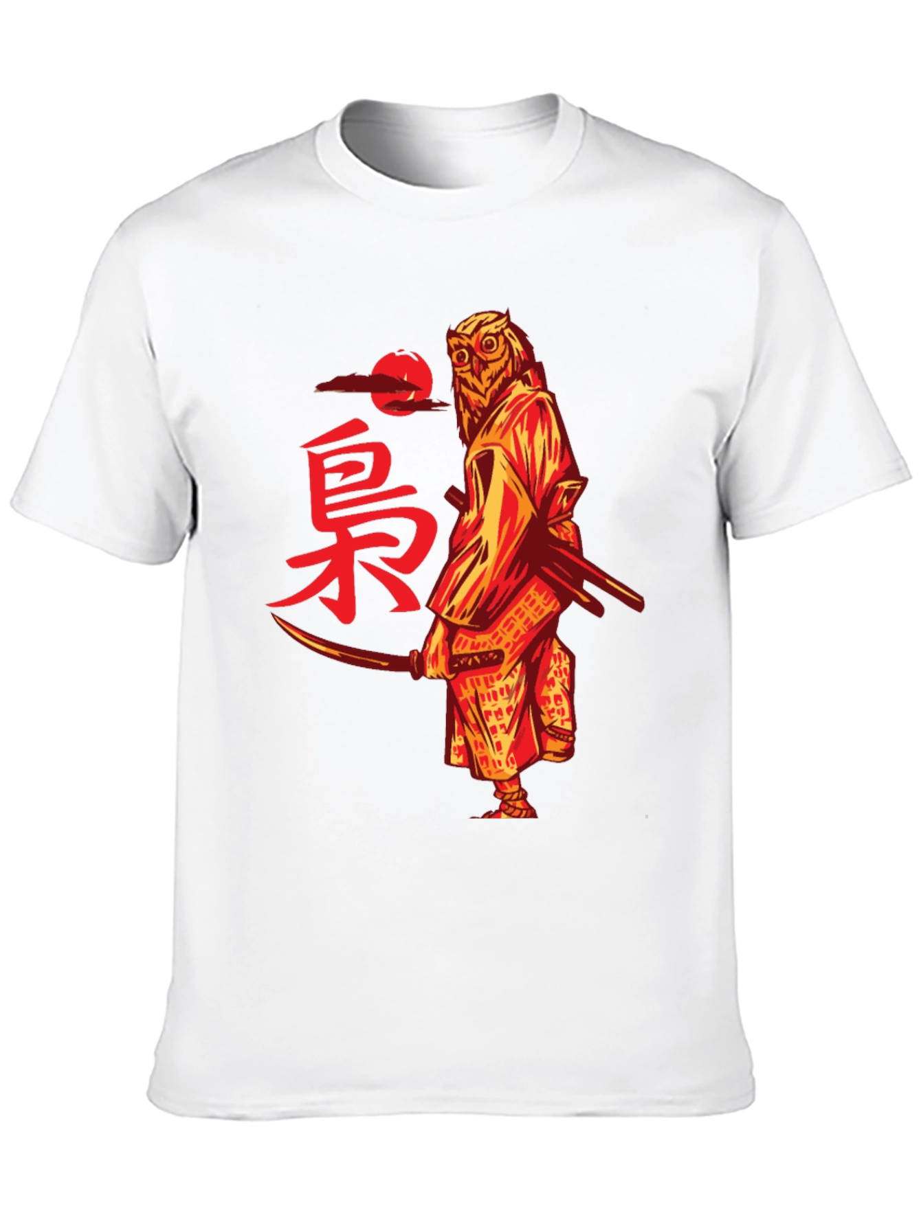 Owl Samurai Graphic T-Shirt - Unique Design