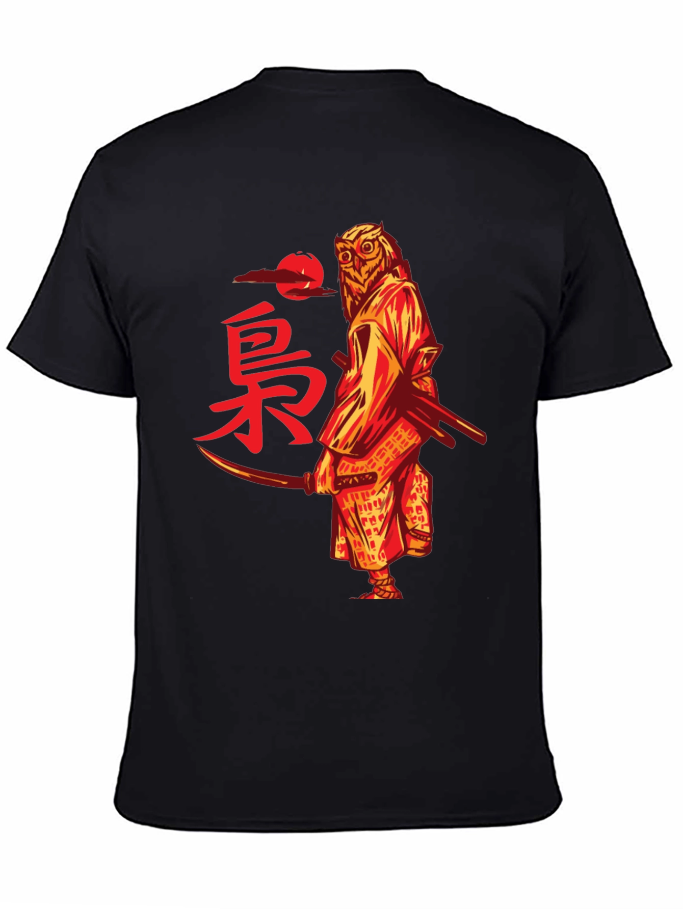Owl Samurai Graphic T-Shirt - Unique Design