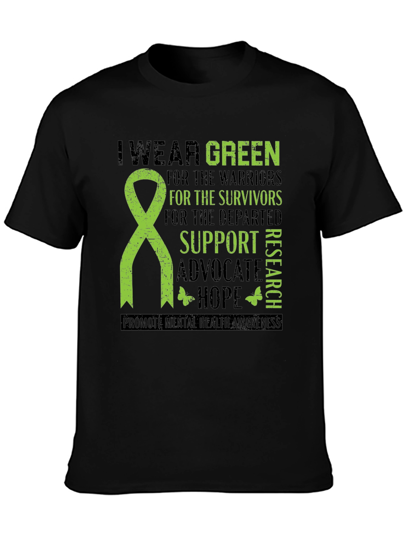 Green Mental Health Awareness T-Shirt