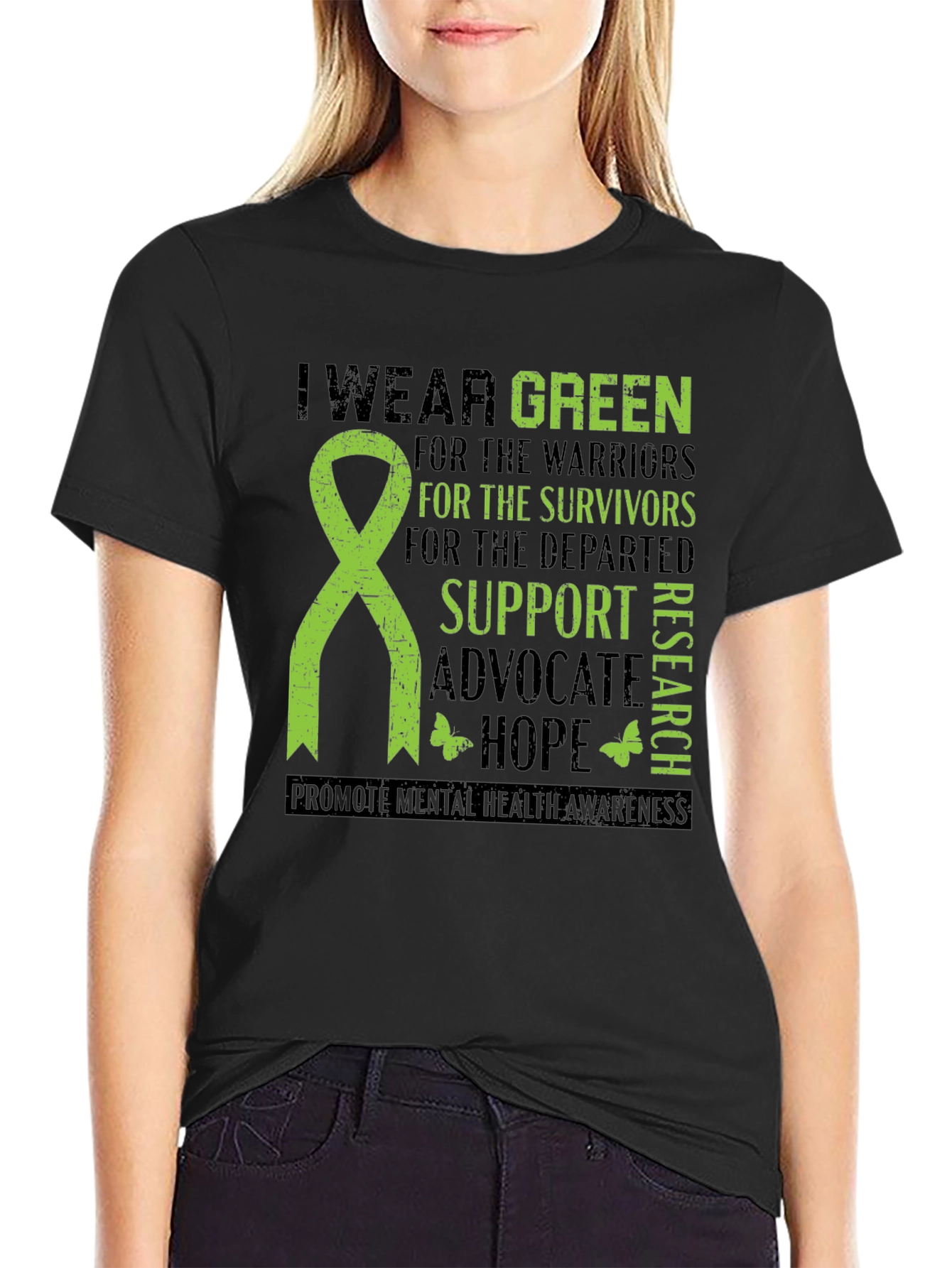 Green Mental Health Awareness T-Shirt