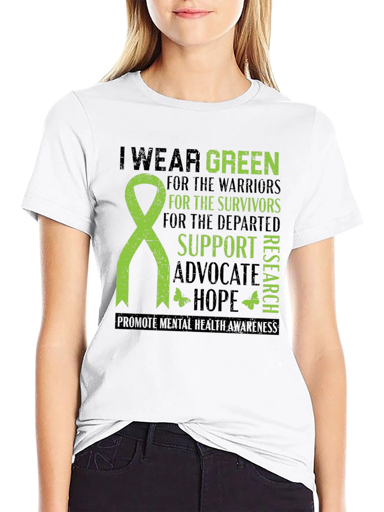 Green Mental Health Awareness T-Shirt