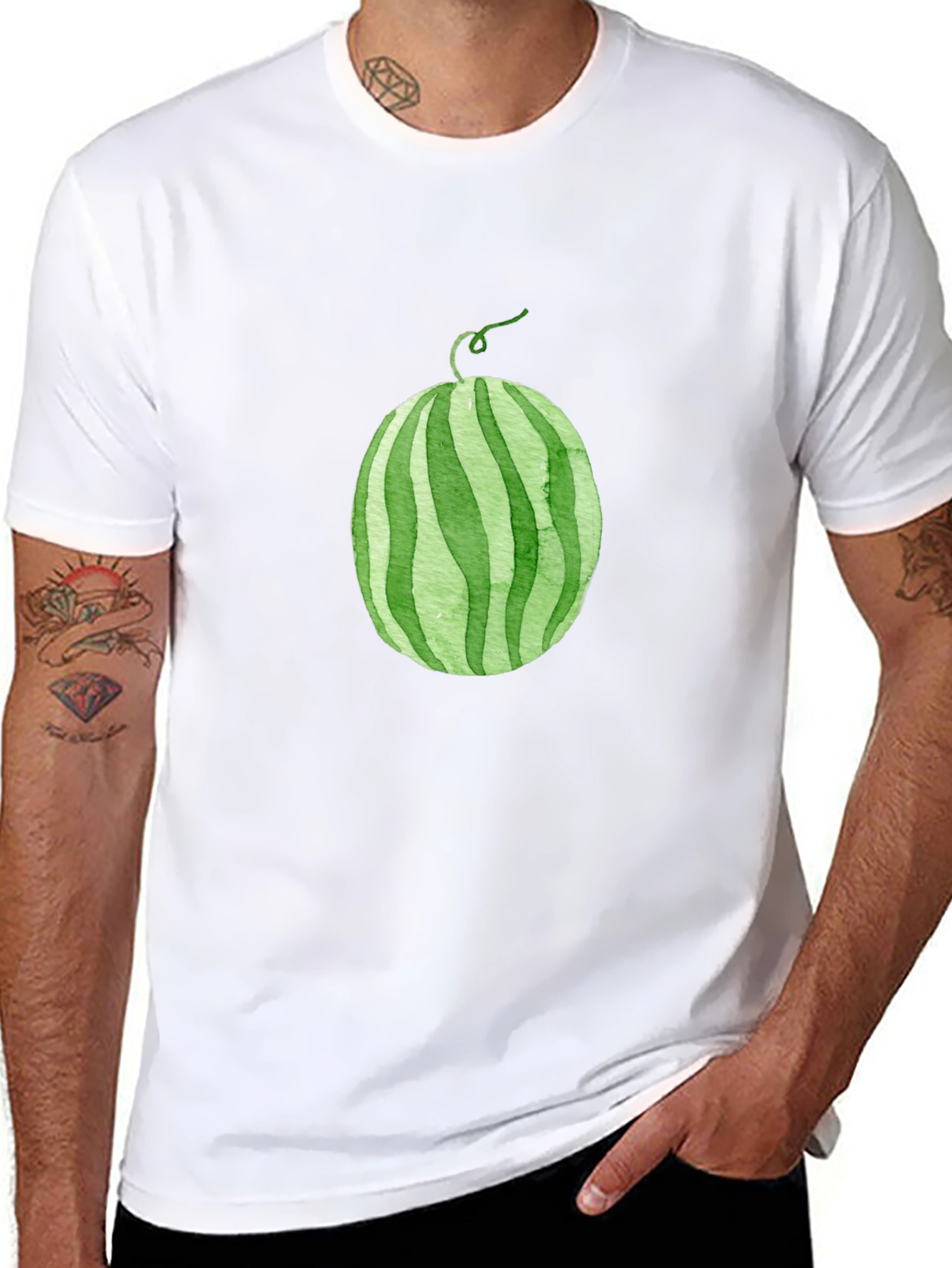 Whimsical Watermelon Graphic Tee - Casual Comfort