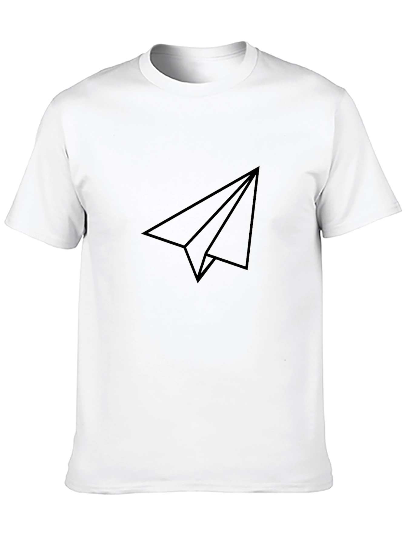 Paper Airplane Graphic Tee - Black Casual Shirt