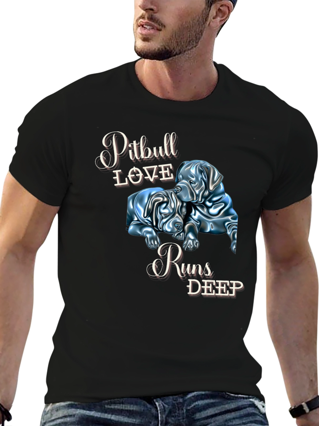 Pitbull Love Runs Deep Graphic Tee