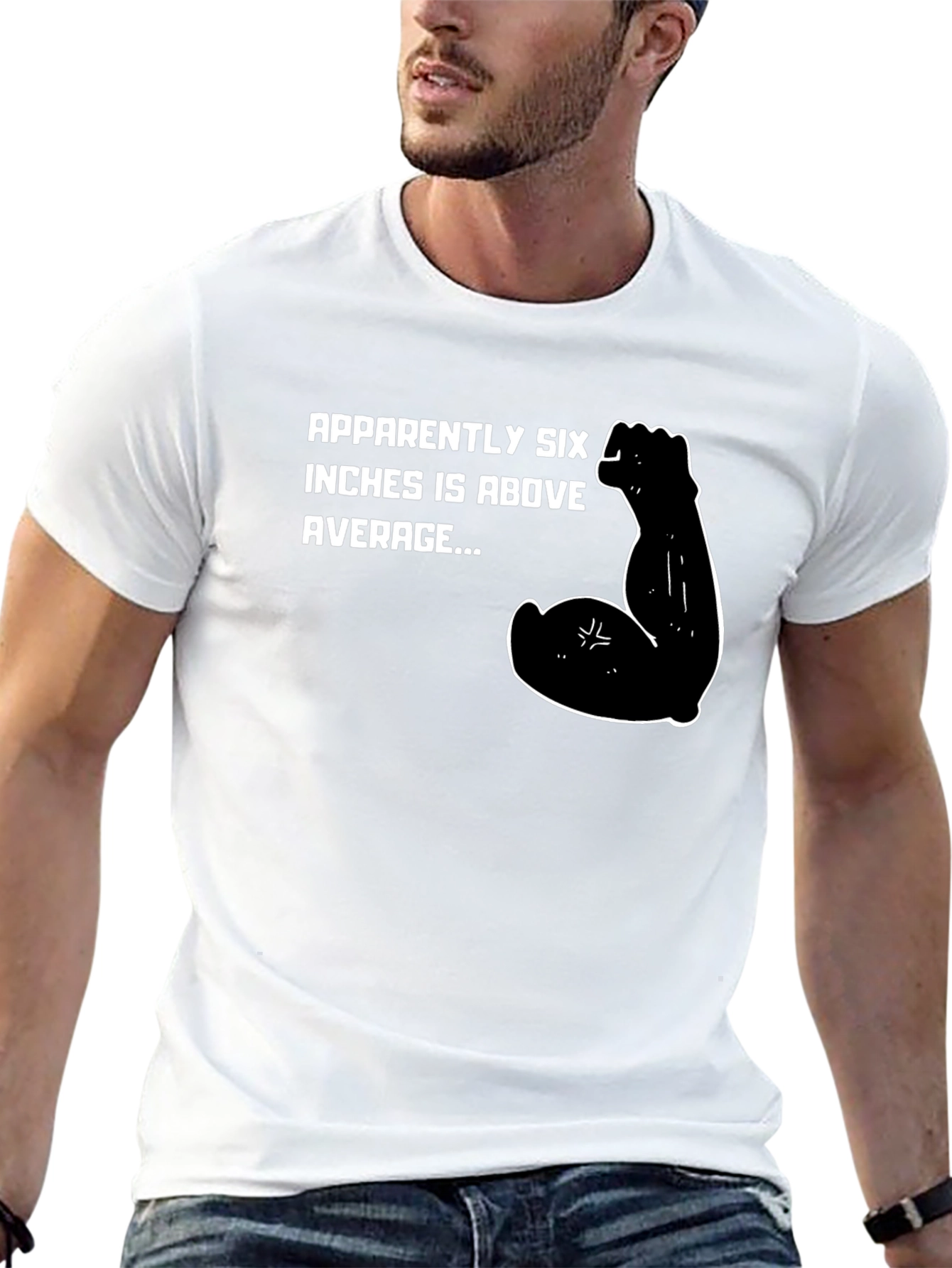 Six Inches Above Average Graphic T-Shirt - Black