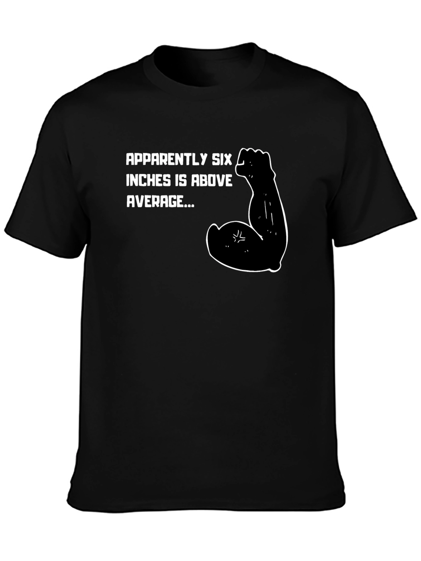 Six Inches Above Average Graphic T-Shirt - Black
