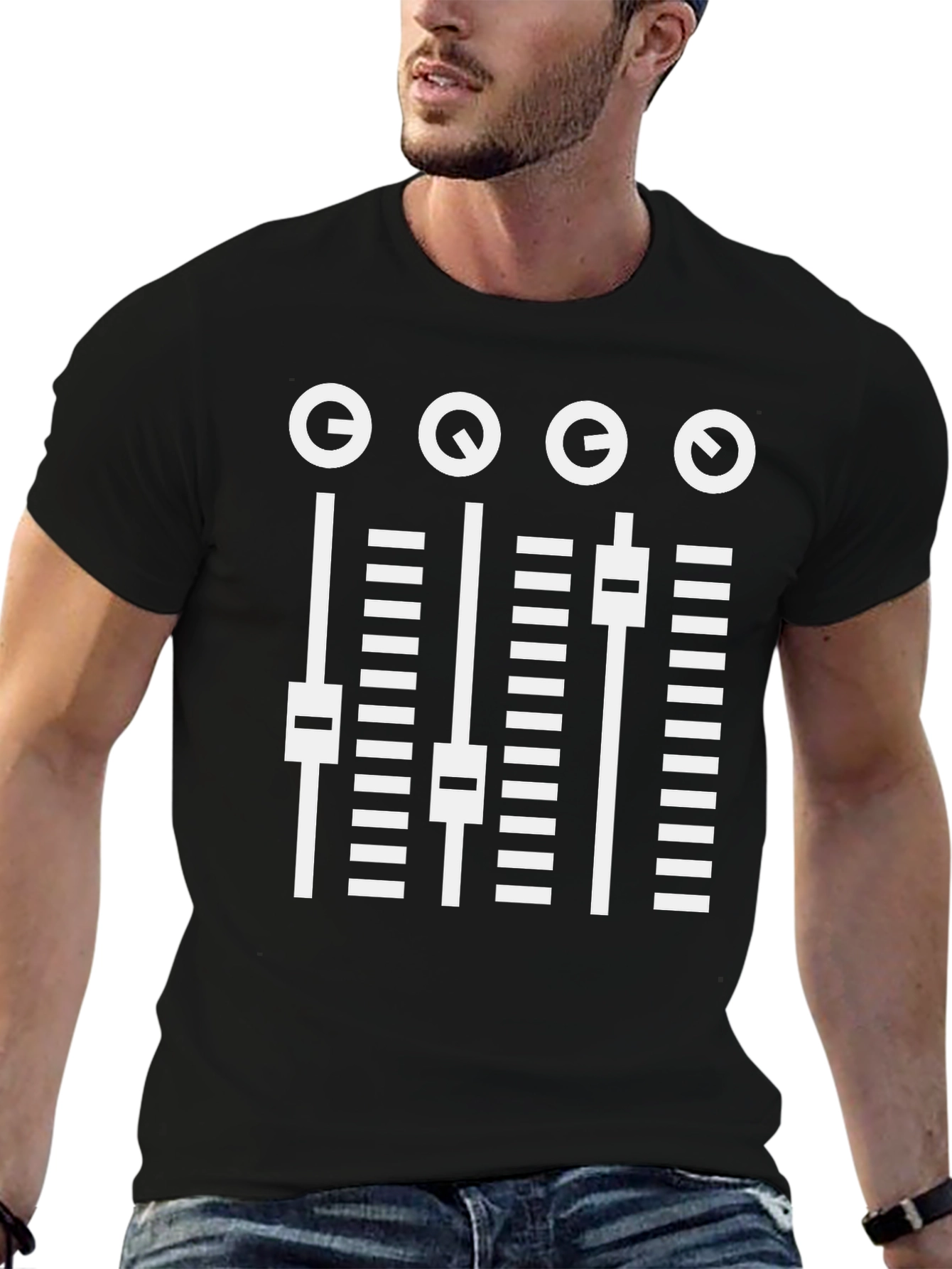DJ Mixer T-Shirt - Black Graphic Tee