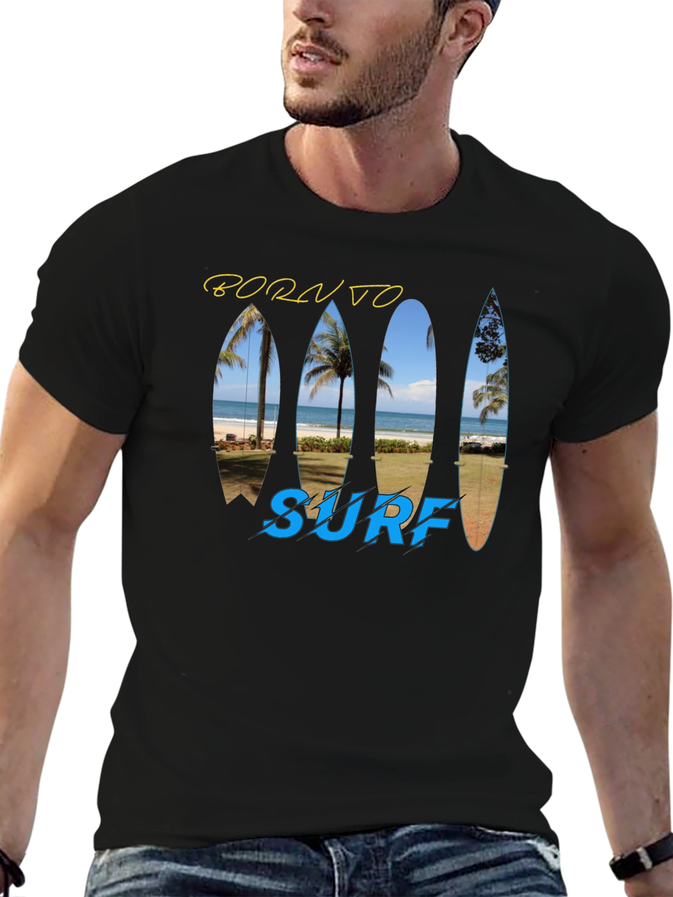 Born To Surf T-Shirt - Island Beach Design