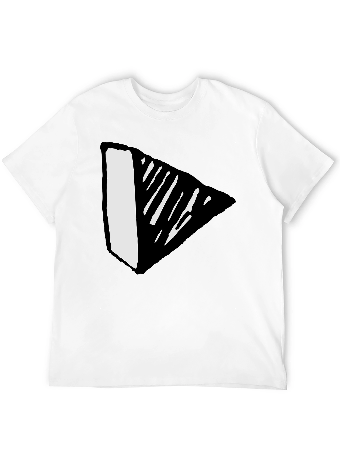 Unique Black Tee with Abstract Arrow Design