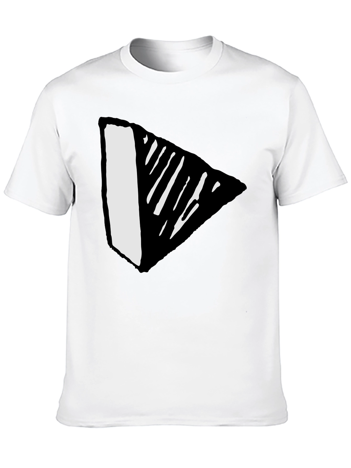 Unique Black Tee with Abstract Arrow Design