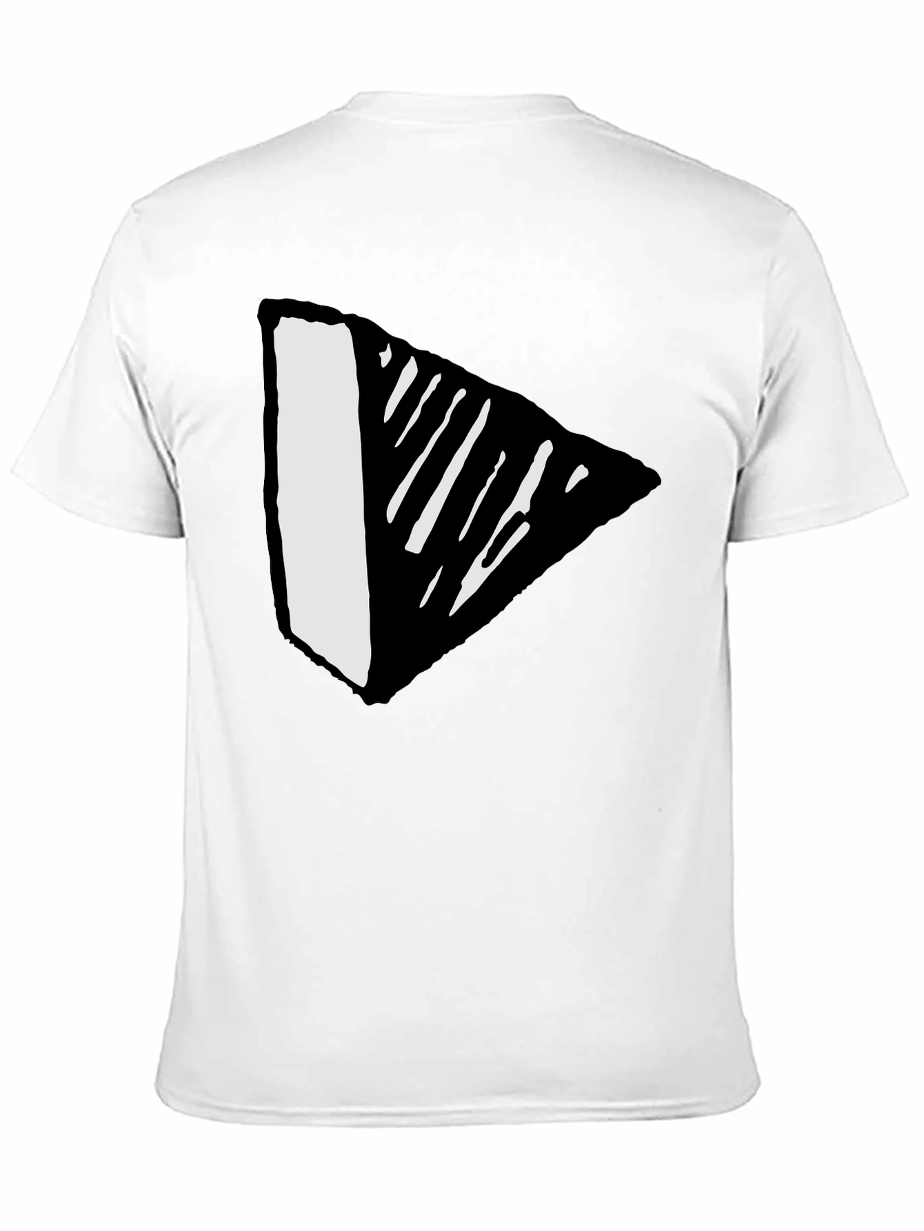 Unique Black Tee with Abstract Arrow Design
