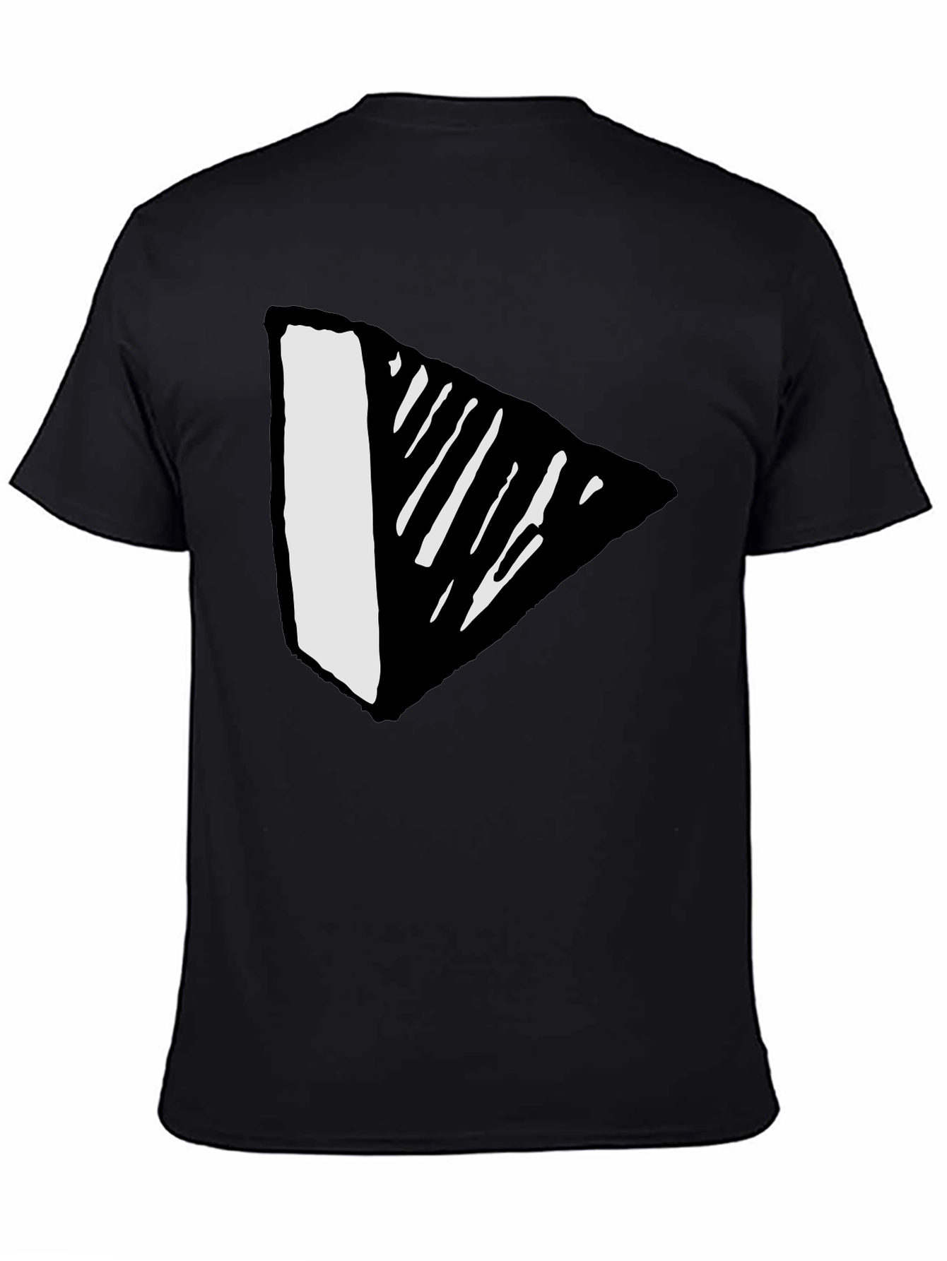 Unique Black Tee with Abstract Arrow Design