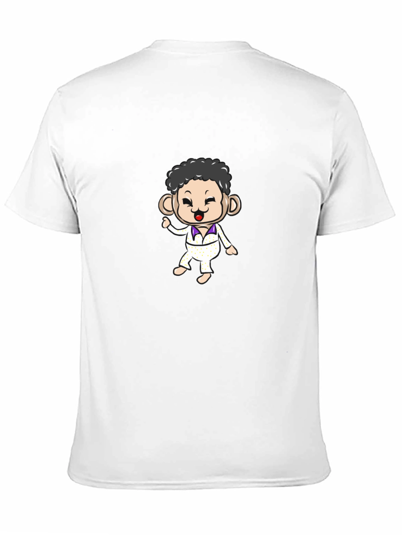 Fun Cartoon Character Black T-Shirt