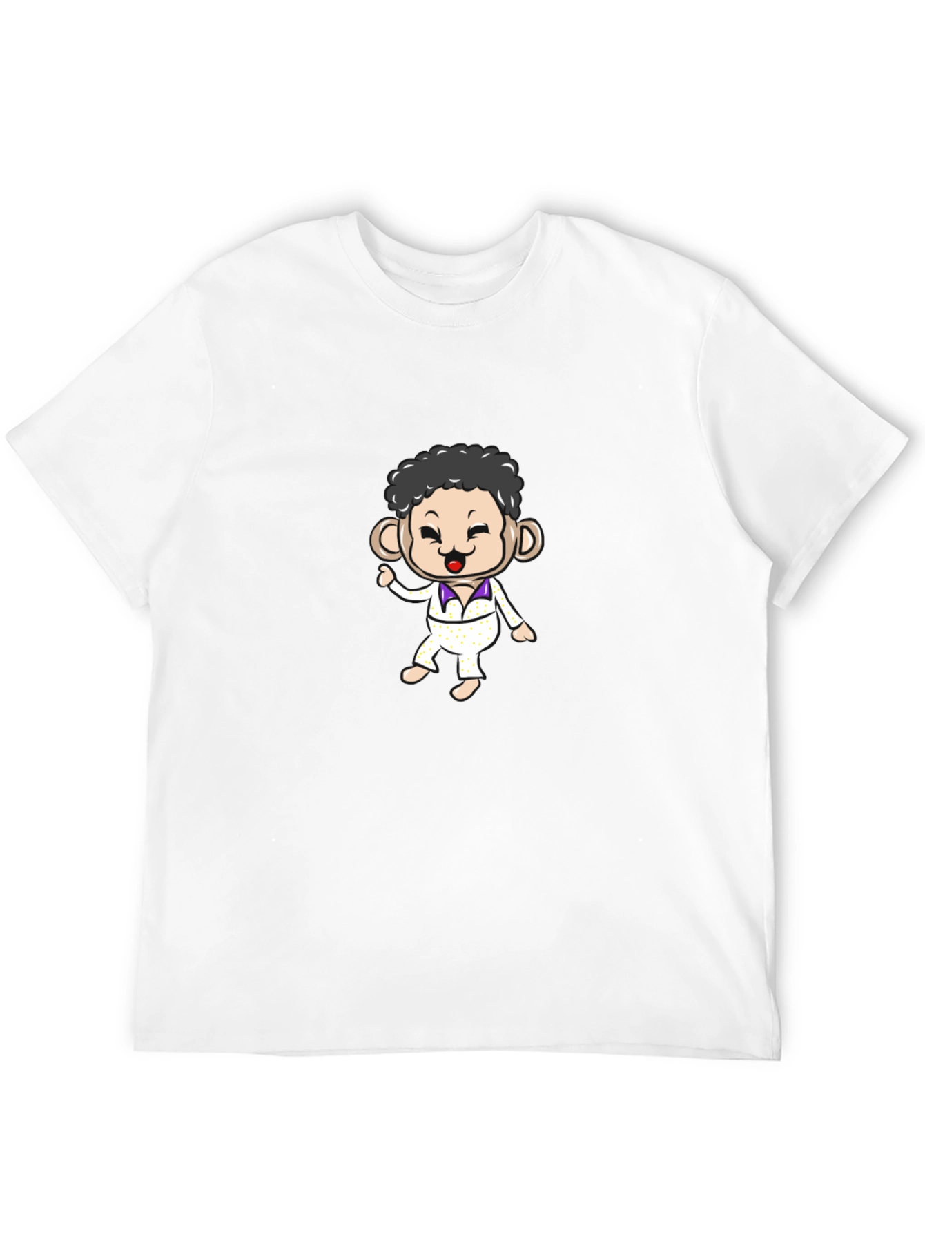 Fun Cartoon Character Black T-Shirt