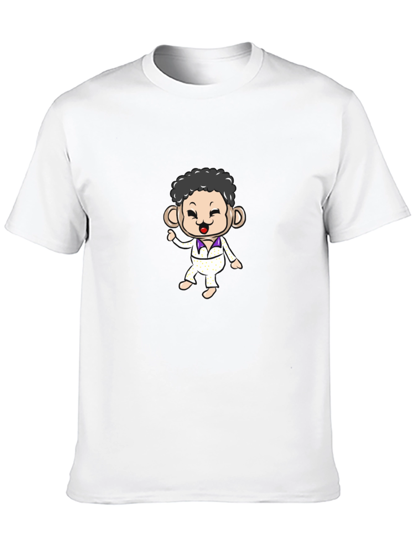 Fun Cartoon Character Black T-Shirt