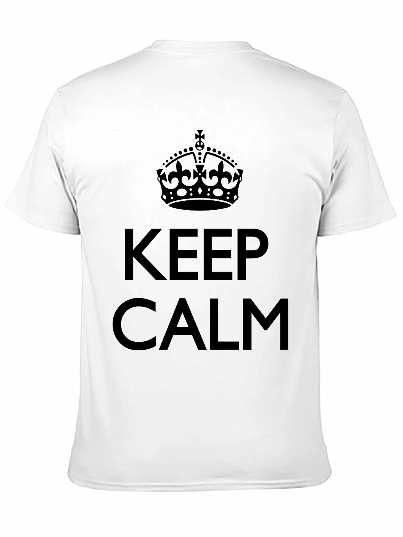 Keep Calm Crown Graphic T-Shirt - Black Cotton Tee