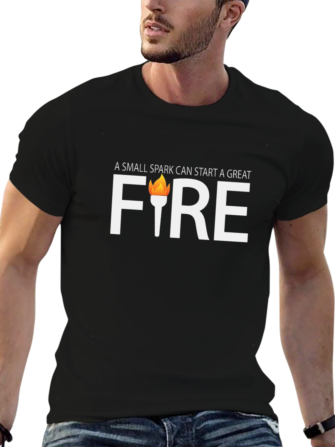 Inspirational Fire Graphic T-Shirt