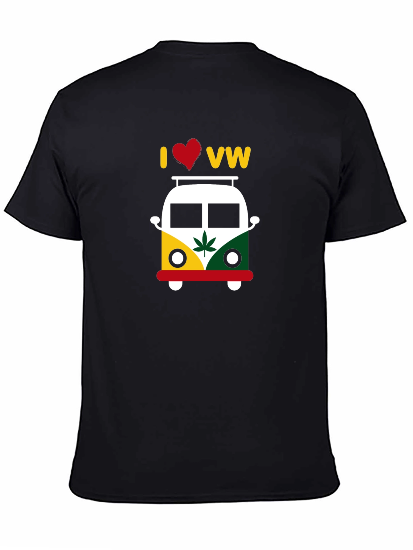 I Love VW T-Shirt - Rastafarian Style Bus Graphic